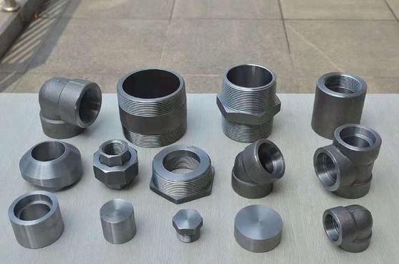 고압 안출된 맞춤 ASME B16.11 팔꿈치 캡 Tee 젖꼭지 가단 주철 맞춤
