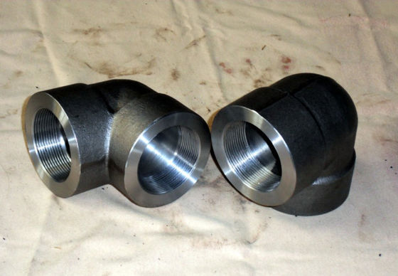 고압 안출된 맞춤 ASME B16.11 ASTM A105 팔꿈치 캡 Tee 3000LB 2000LB