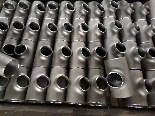 강철 맞대기 단접 관 이음 ASME B16.9 팔꿈치 Tee 환원제 모자 검은 페인트